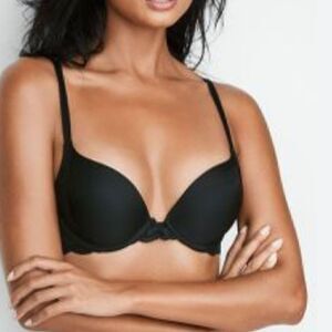 Victoria's Secret Pink Push Up Bra Black Lace 34D